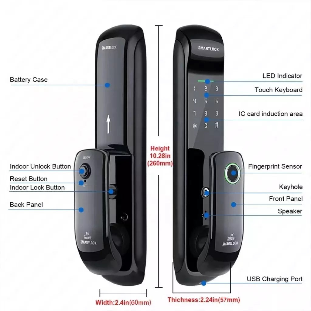 iSM08 Smart Biometric Door Lock - ISPEKTRUM Home & Garden