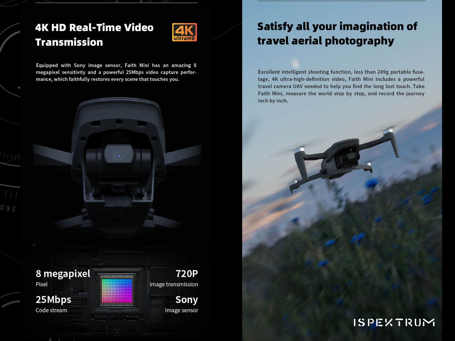 Faith Mini 4K Drone | 3-Axis Gimbal | 4K Video Camera