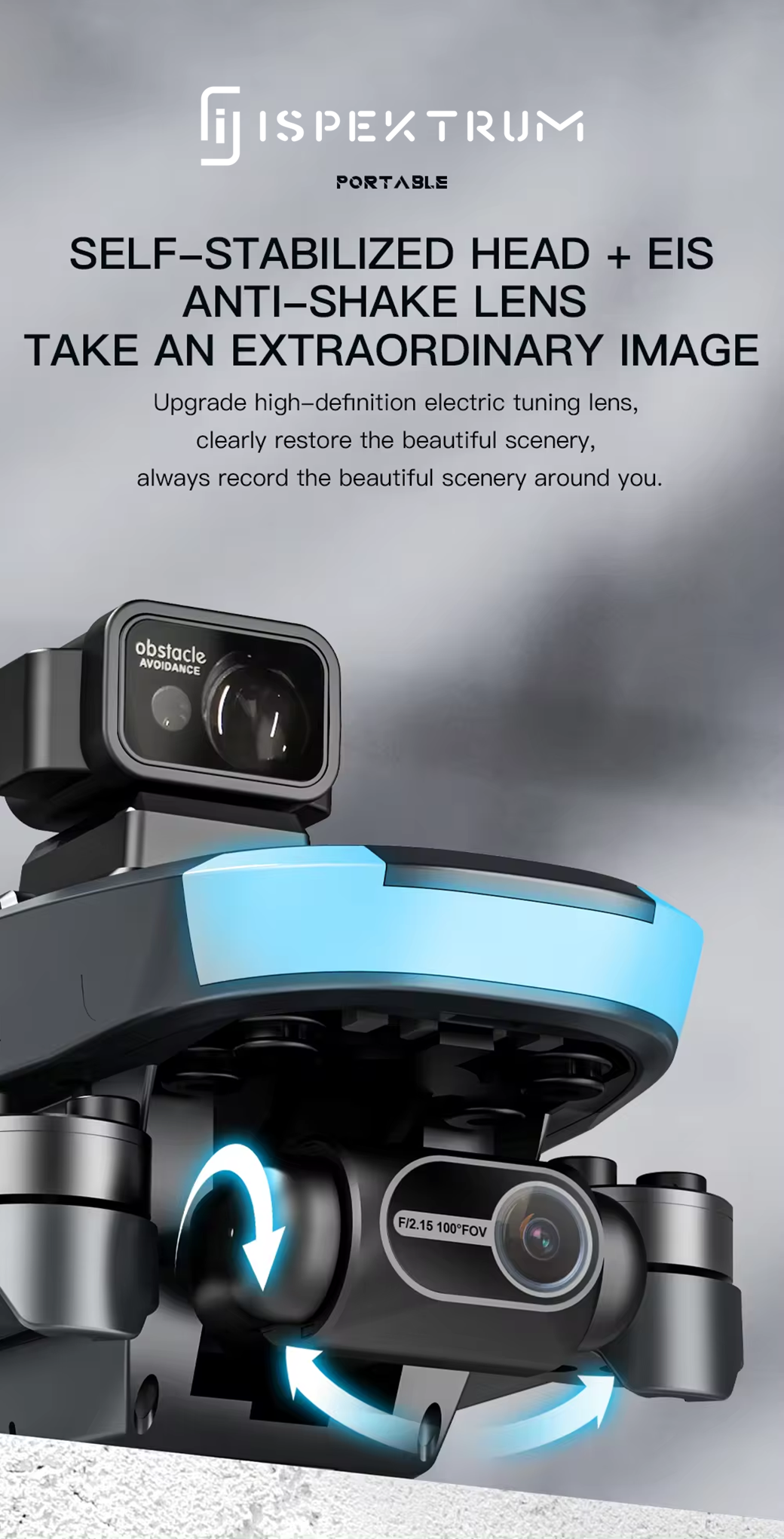 FlyBot ISKF110 4K Drone | 2-Axis Gimbal