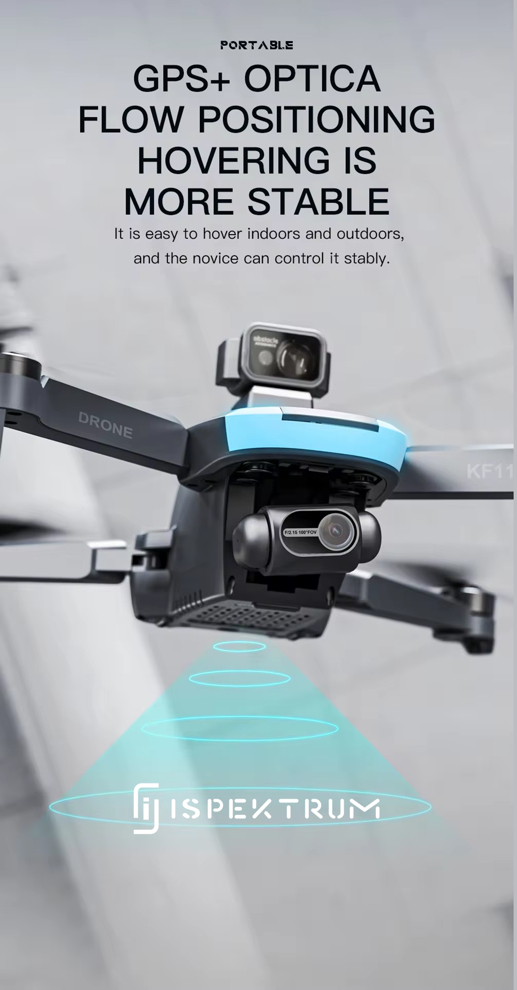 FlyBot ISKF110 4K Drone | 2-Axis Gimbal