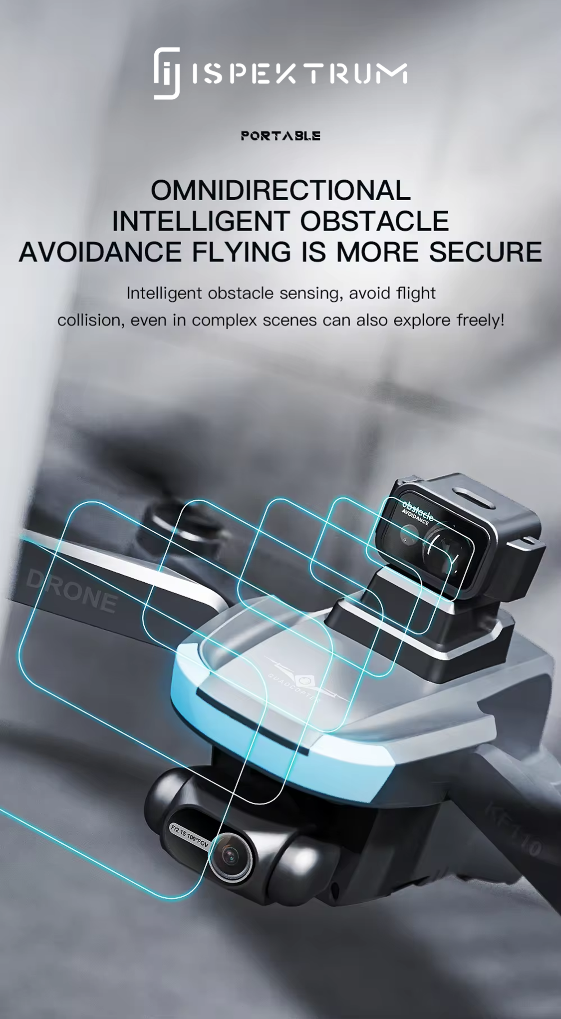 FlyBot ISKF110 4K Drone | 2-Axis Gimbal