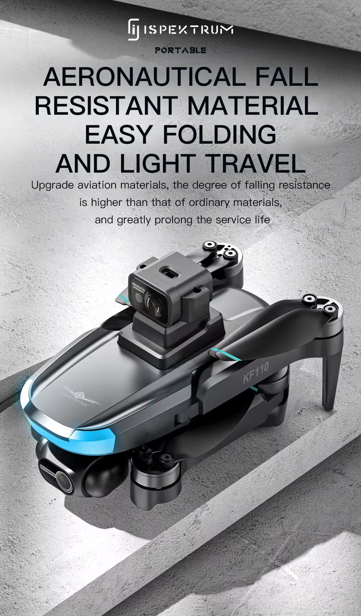 FlyBot ISKF110 4K Drone | 2-Axis Gimbal