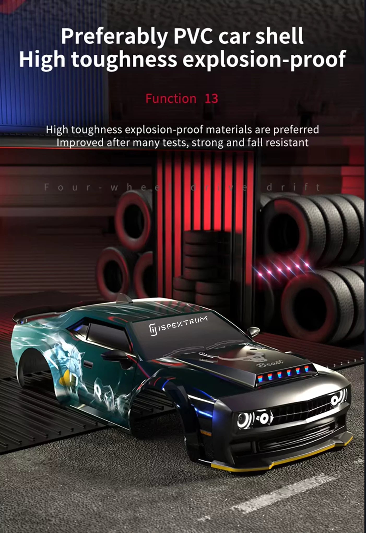 Beast Remote Control Hypercar | RC Car - ISPEKTRUM Toys & Games