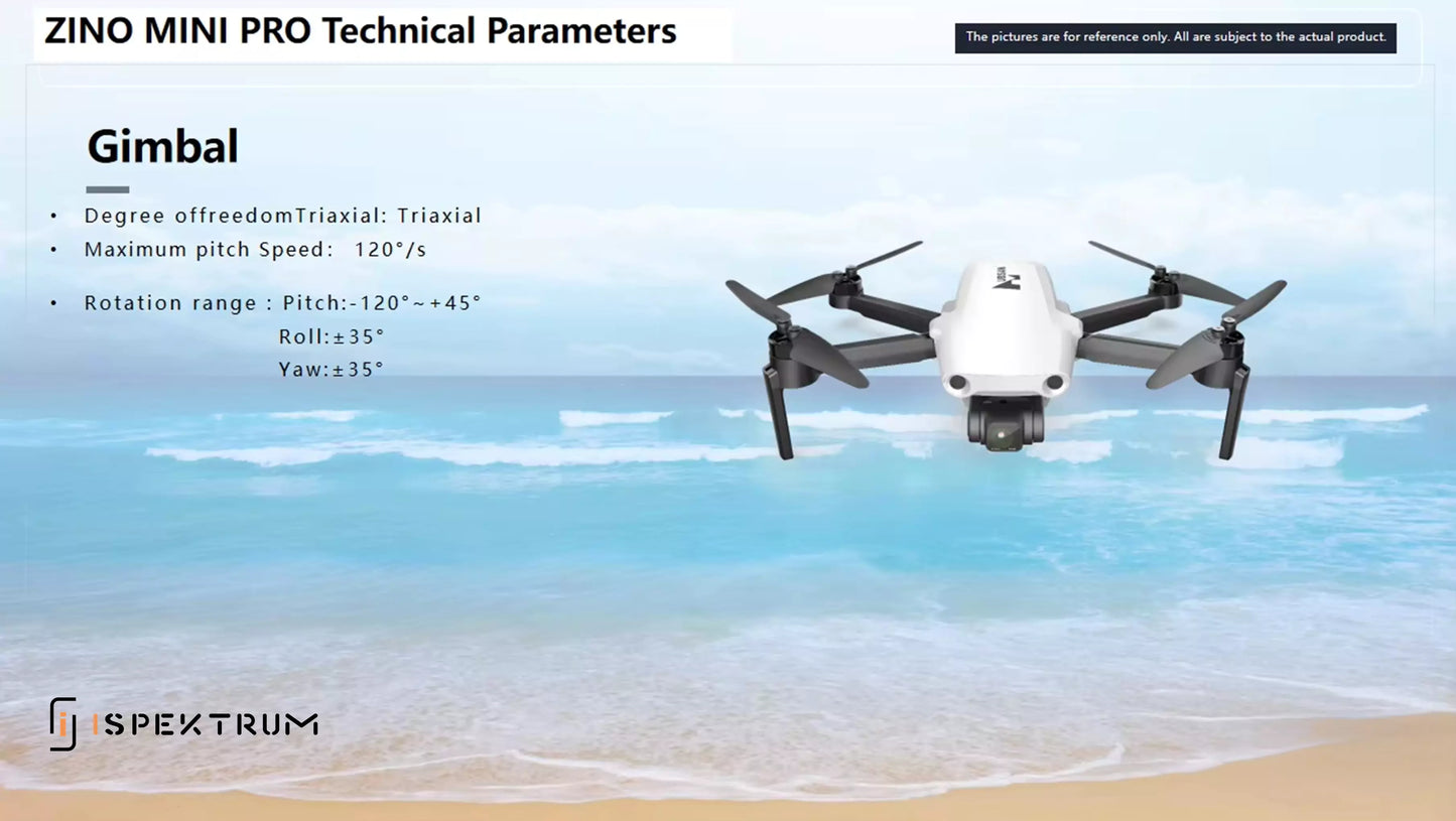 Zino Mini Pro Drone - 2025 Edition | 12KM Flight Range | 50 Minutes Flight Time | 45MP Camera - ISPEKTRUM Toys & Games