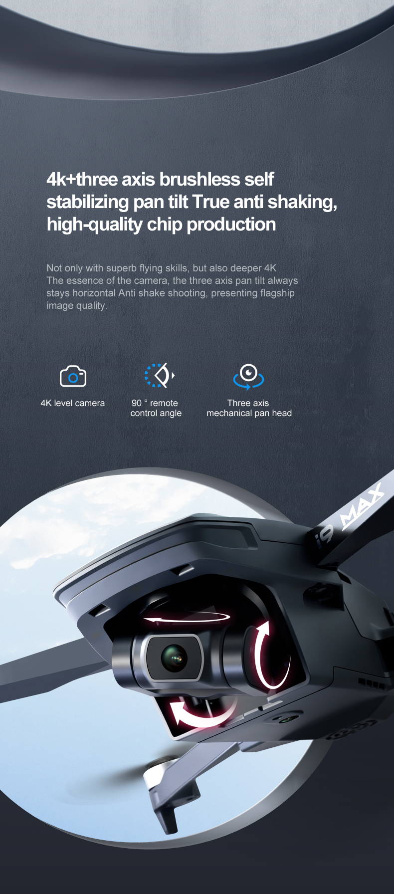 4K Drone-i9 Max Mini | 3-Axis Gimbal | 8MP Camera - ISPEKTRUM Toys & Games