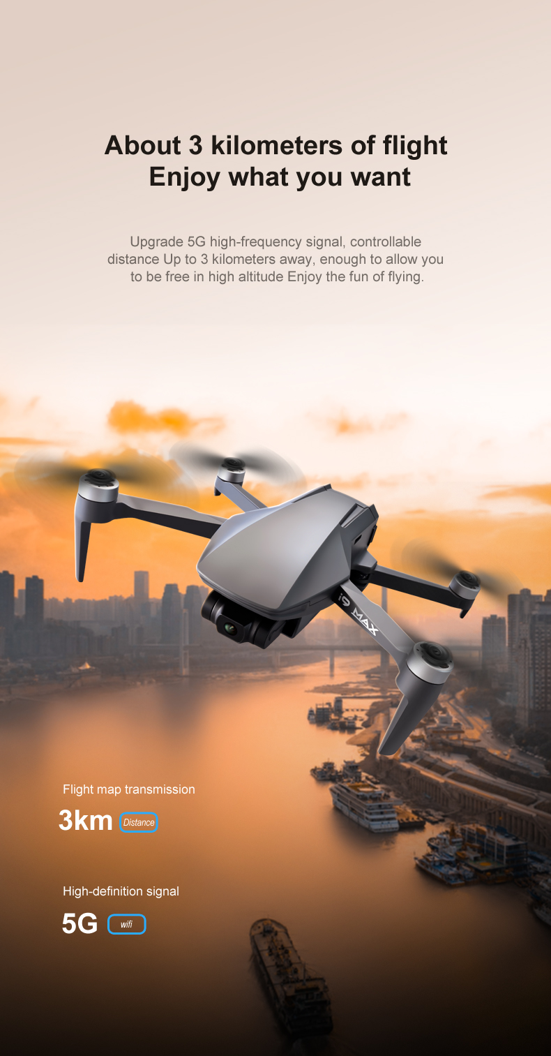 4K Drone-i9 Max Mini | 3-Axis Gimbal | 8MP Camera - ISPEKTRUM Toys & Games