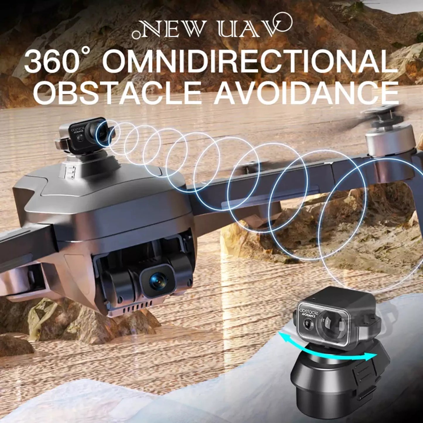 IS193 4K Drone with 3-Axis Gimbal & 360° Obstacle Avoidance | ISPEKTRUM Canada