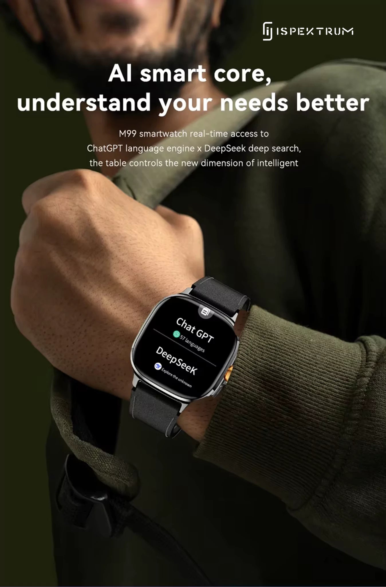 IS99 4G LTE GPS Smartwatch with Rotating Camera, ChatGPT, 2 Inch AMOLED Display & Health Monitoring