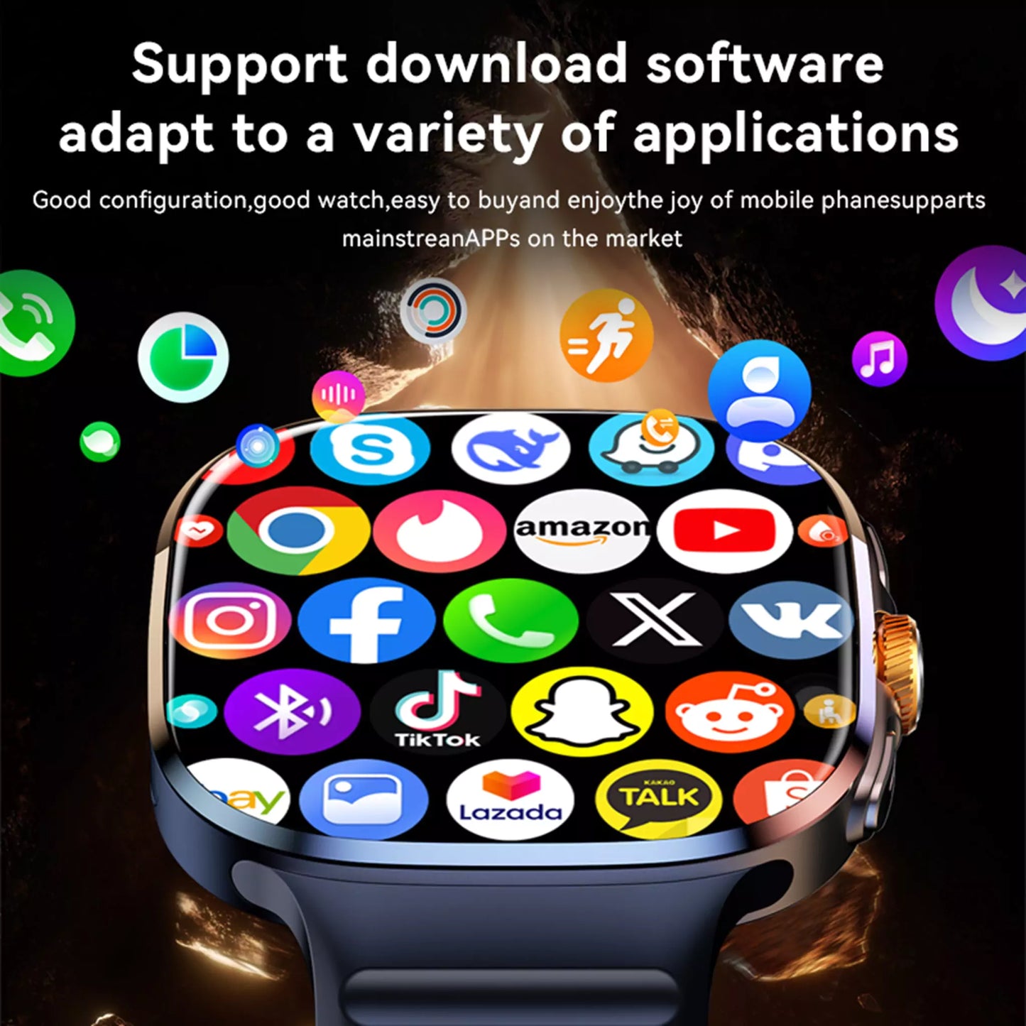 IS99 4G LTE GPS Smartwatch with Rotating Camera, ChatGPT, 2 Inch AMOLED Display & Health Monitoring