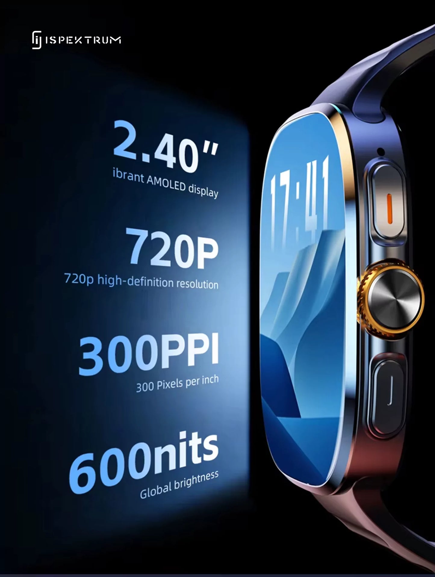 IS99 4G LTE GPS Smartwatch with Rotating Camera, ChatGPT, 2 Inch AMOLED Display & Health Monitoring