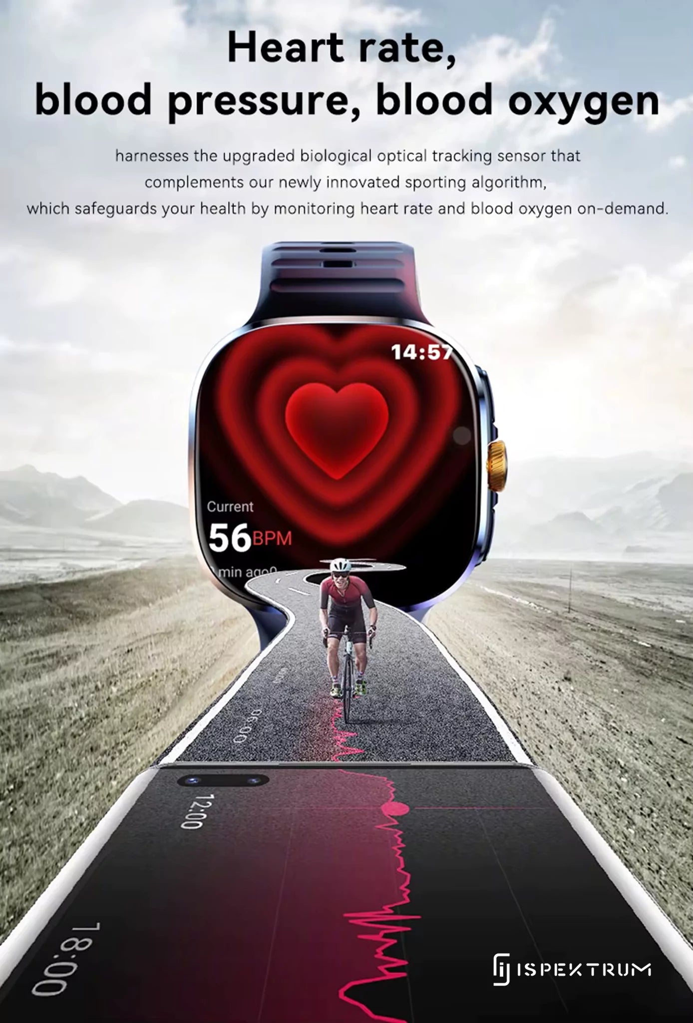IS99 4G LTE GPS Smartwatch with Rotating Camera, ChatGPT, 2 Inch AMOLED Display & Health Monitoring