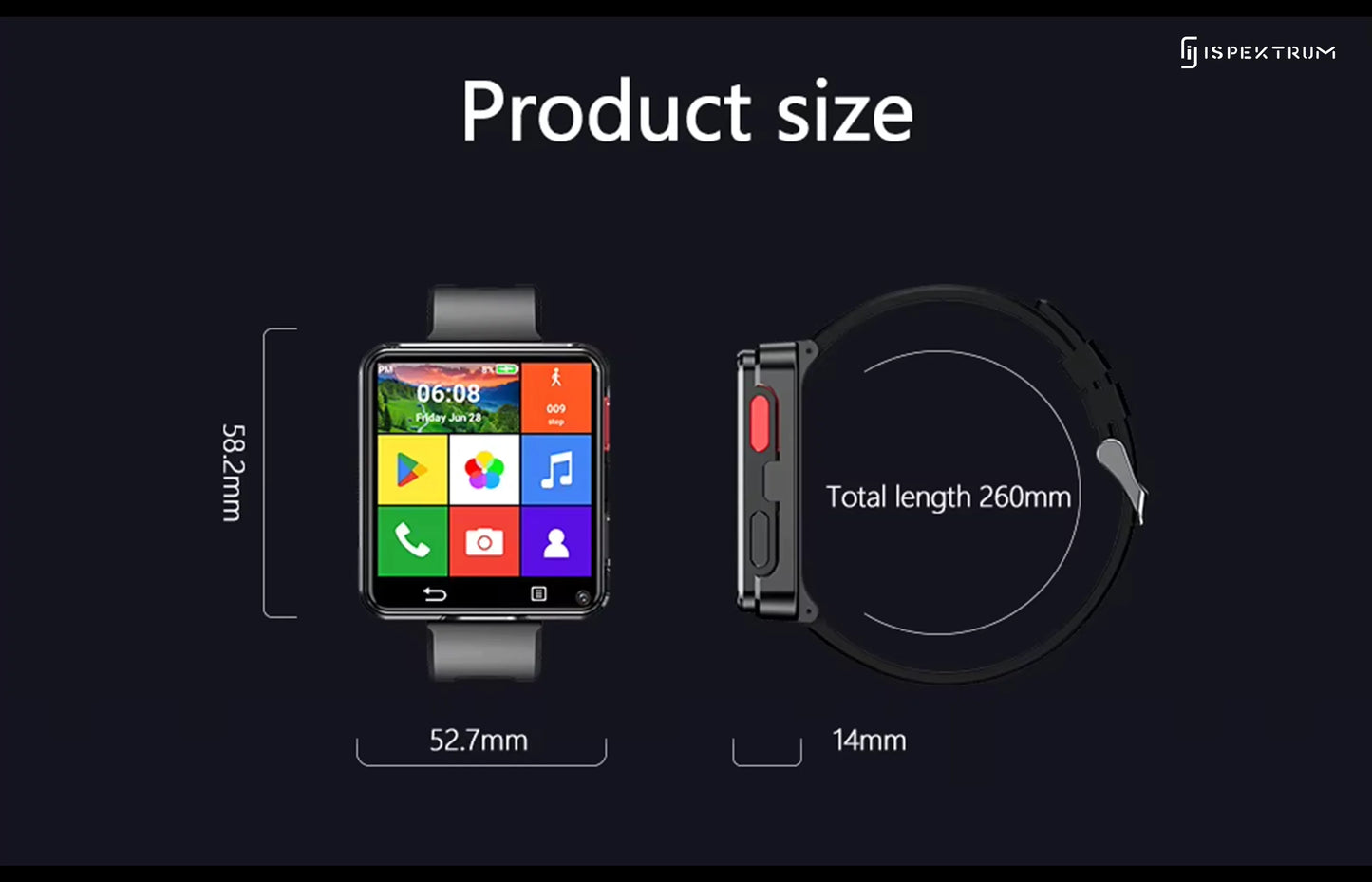 IS998 4G LTE Android Smart Watch Phone | 2.64" Display, Dual Camera, GPS, Fitness Tracker Ready ✨