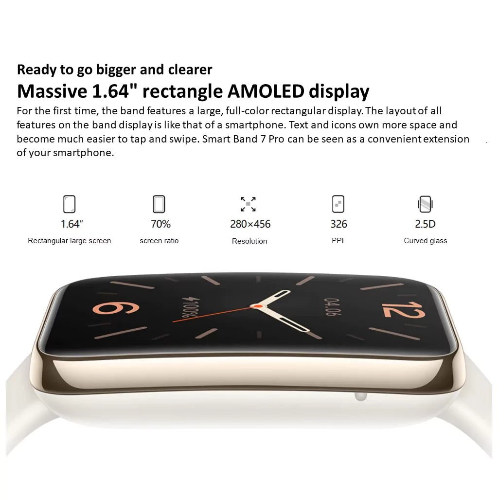 AMOELD Screen | Smart Band 7 Pro Smart Watch