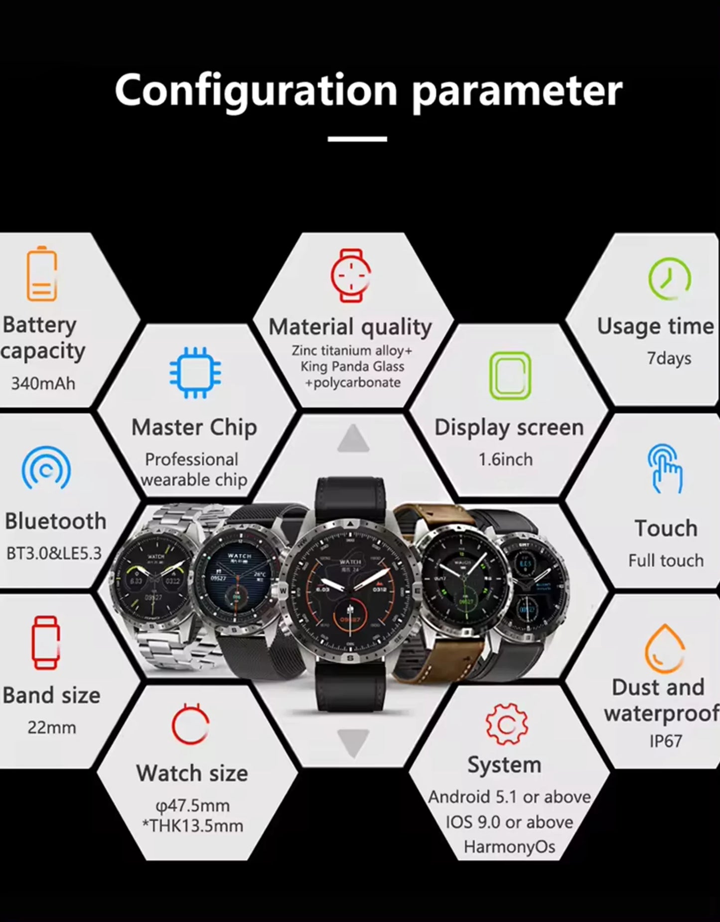 eXplorer GT45 Smart Watch for Men