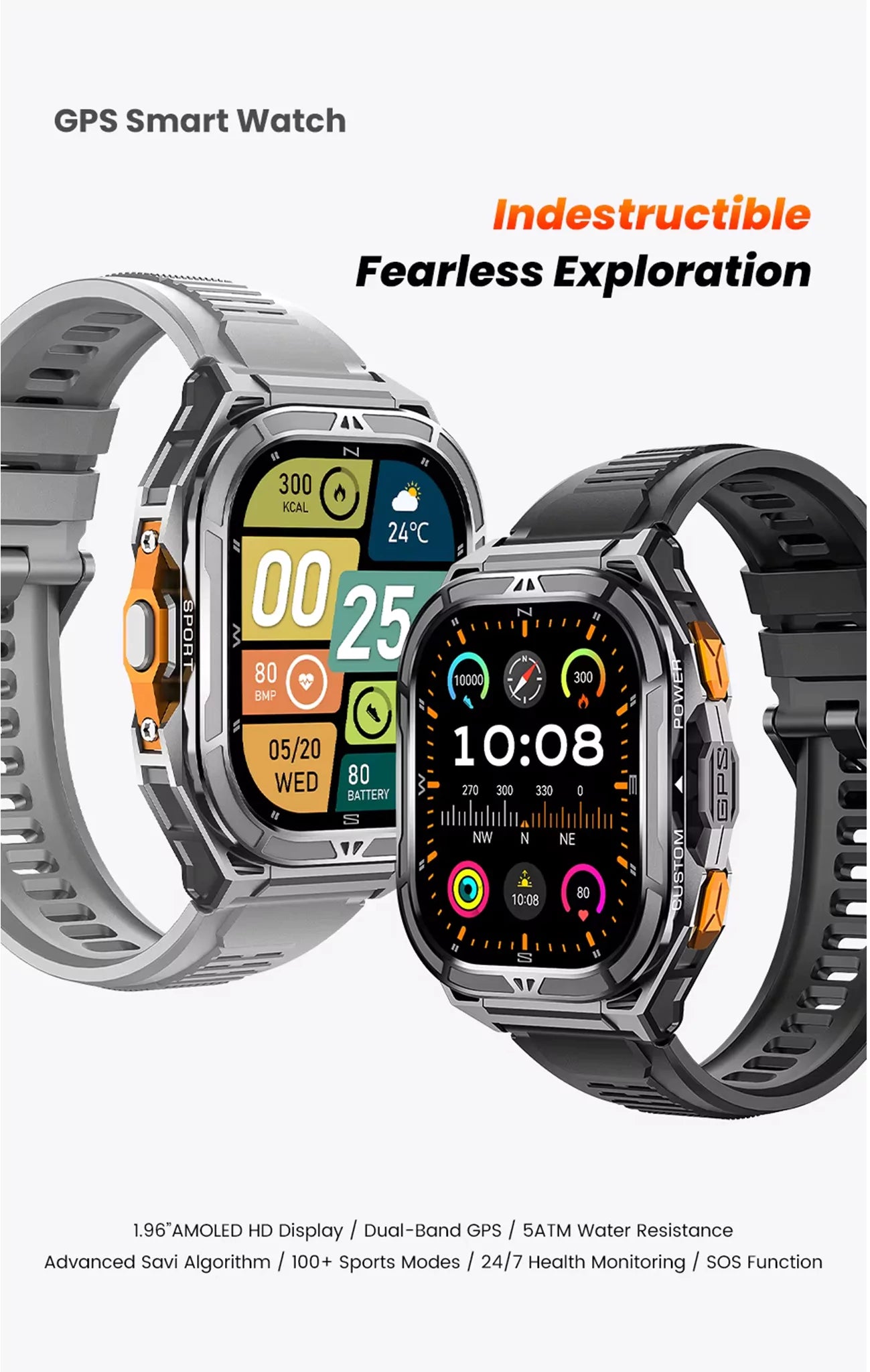 GTX5 GPS Smart Watch Premium Fitness Smartwatch Canada - ISPEKTRUM Smart Watch