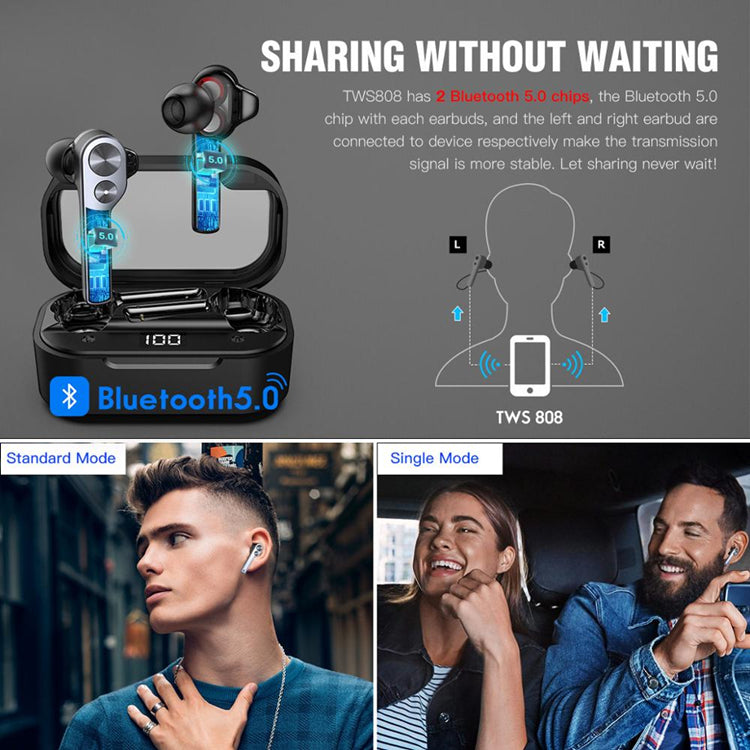 TWS808 Wireless Sports Earbuds - ISPEKTRUM Wireless Earbuds