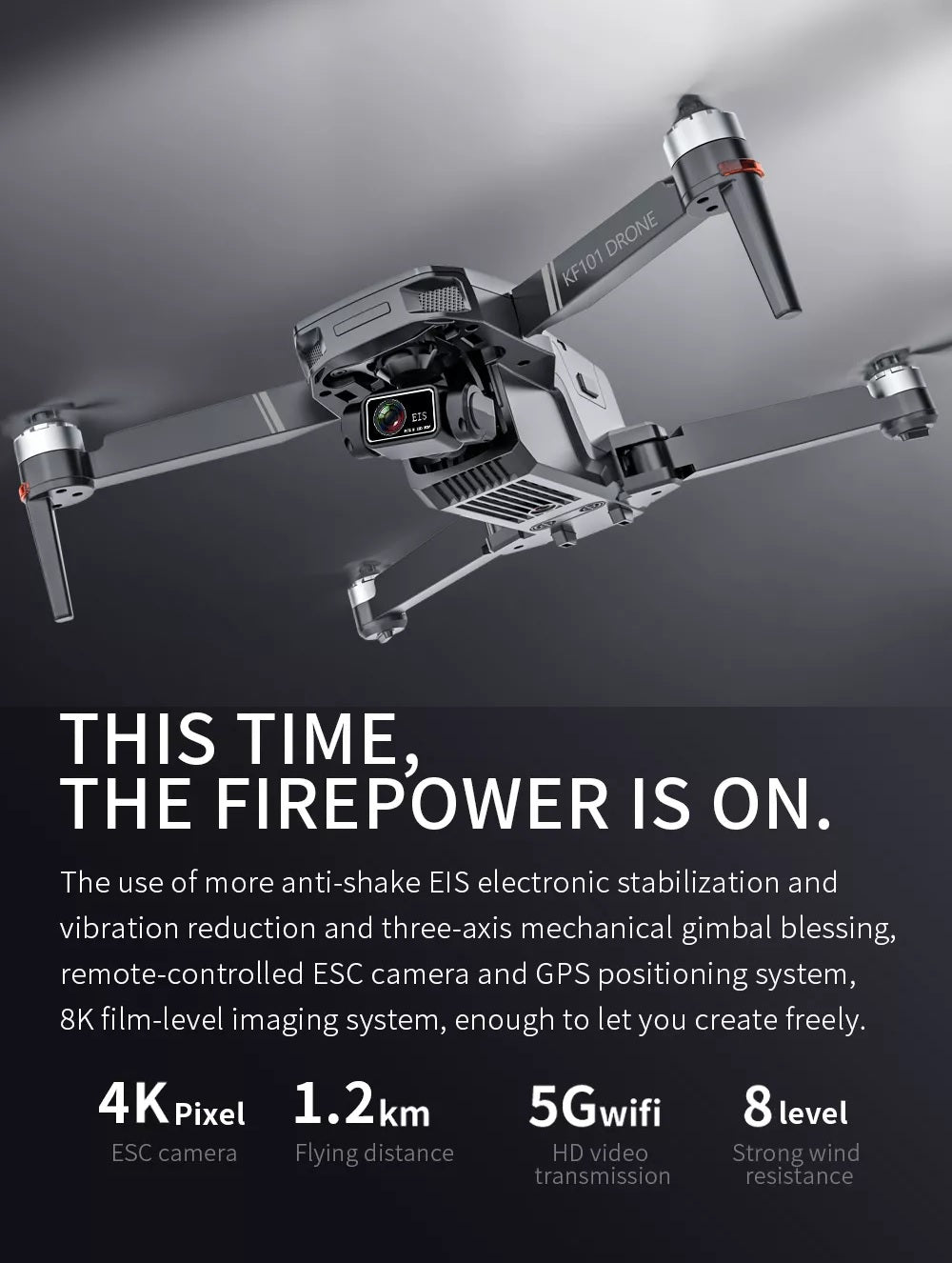 iSKF101 Max 4K Drone | 3-Axis Gimbal - ISPEKTRUM Toys & Games