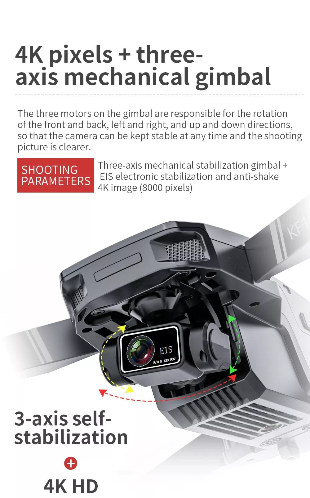 iSKF101 Max 4K Drone | 3-Axis Gimbal - ISPEKTRUM Toys & Games