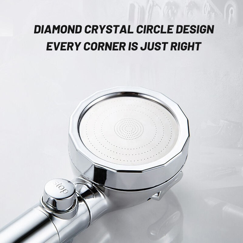 Water Saving High Pressure Shower Head Hand Hold Round Bathroom Accessory Chrome ABS Shower Heads - ISPEKTRUM Home & Garden