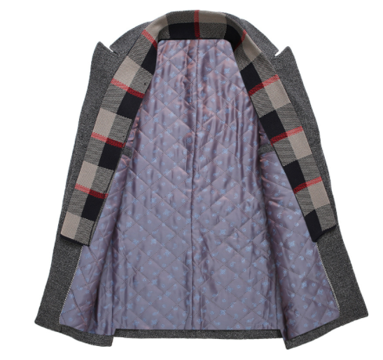 Men's Stylish Wool Blend Overcoat - Mid-Length Fashion