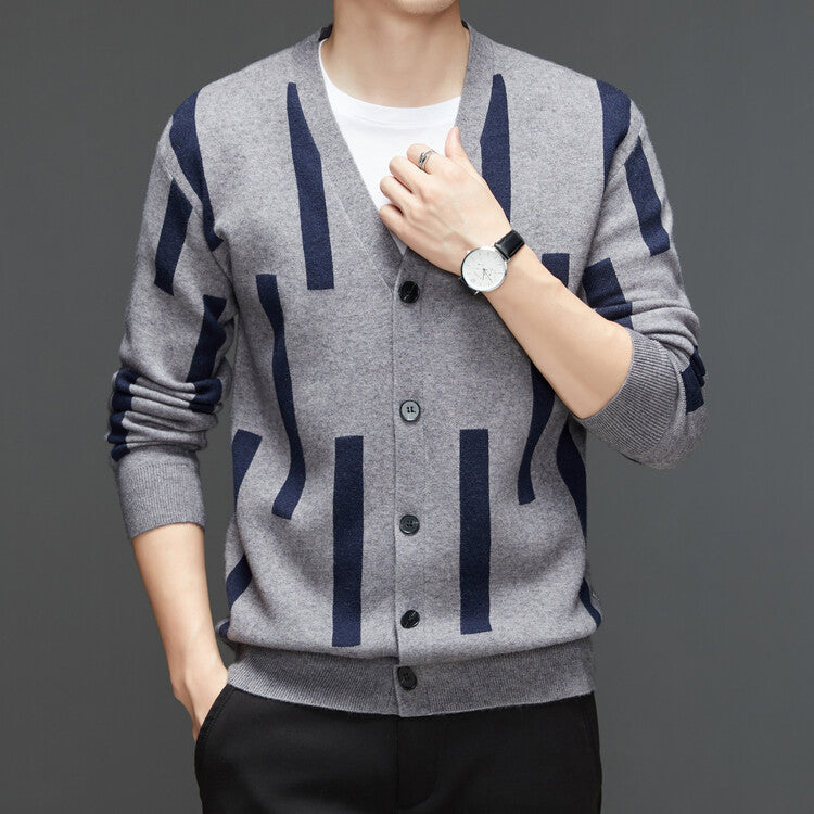 Slim Casual Sweater for Young and Middle-aged Men