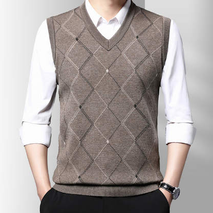 Spring and Autumn Vest for Middle-Aged Men