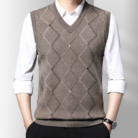 Spring and Autumn Vest for Middle-Aged Men
