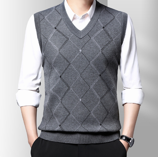 Spring and Autumn Vest for Middle-Aged Men