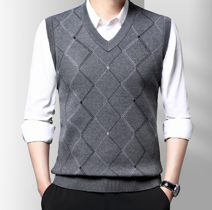 Spring and Autumn Vest for Middle-Aged Men