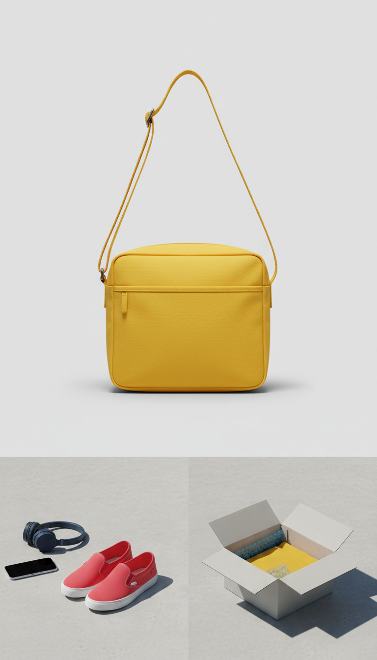 Taxi yellow convertible crossbody bag