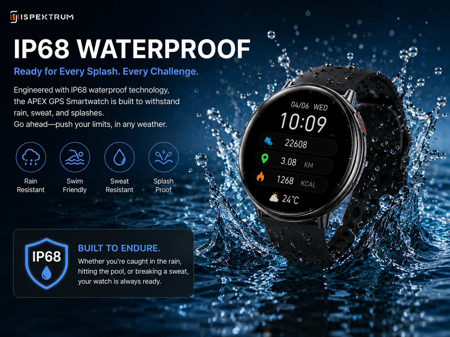 APEX GPS Smartwatch | ChatGPT AI Assistant & Health Tracking, AMOLED Display, GPS