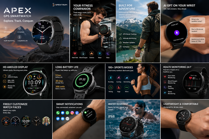 APEX GPS Smartwatch | ChatGPT AI Assistant & Health Tracking, AMOLED Display, GPS
