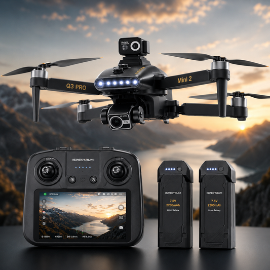 Vortex Q3 Mini 2 4K Drone | 7.8″ HD Screen, 3-Axis Gimbal & GPS