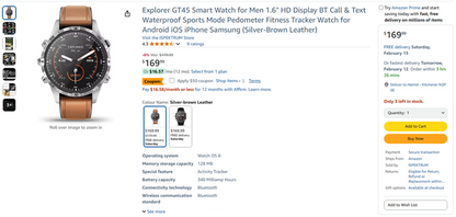 eXplorer GT45 Smart Watch for Men