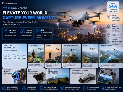 GTX17 Mini 4K Drone: Elevate Your Aerial Photography and Videography