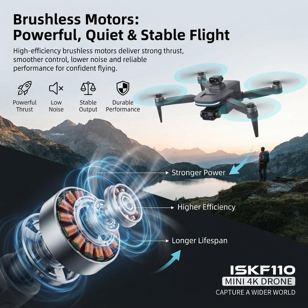 FlyBot ISKF110 4K Drone | 3-Axis Gimbal
