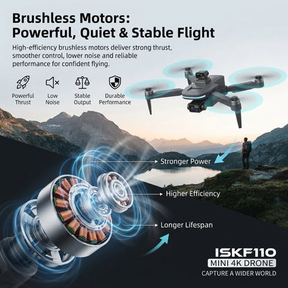 FlyBot ISKF110 4K Drone | 3-Axis Gimbal
