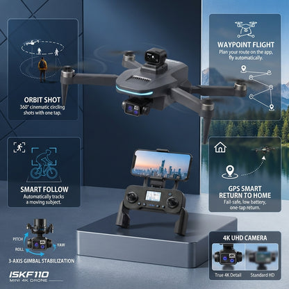 FlyBot ISKF110 4K Drone | 3-Axis Gimbal