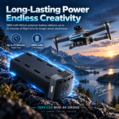 FlyBot ISKF110 4K Drone | 3-Axis Gimbal