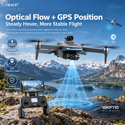 FlyBot ISKF110 4K Drone | 3-Axis Gimbal