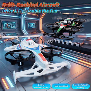 Air and land amphibious remote control flying racing car [black]