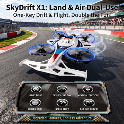 SkyDrift X1 2-in-1 RC Drift Car & Flying Aircraft