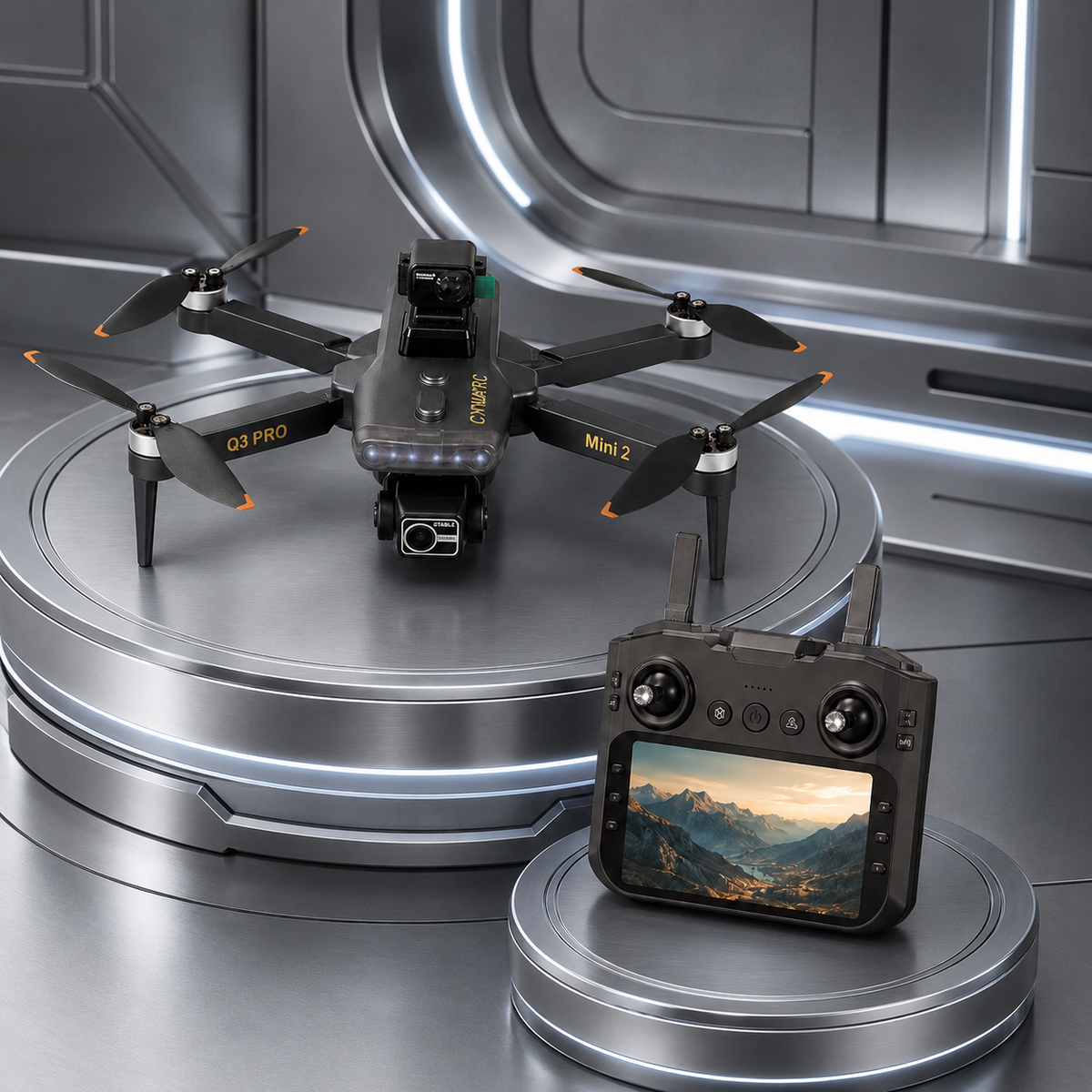 Vortex Q3 Mini 2 Drone 4K | Écran HD 7,8″, nacelle 3 axes et GPS