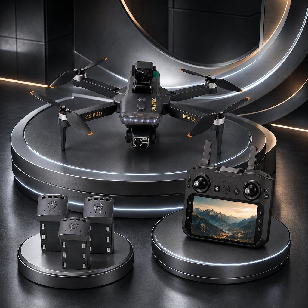 Vortex Q3 Mini 2 Drone 4K | Écran HD 7,8″, nacelle 3 axes et GPS