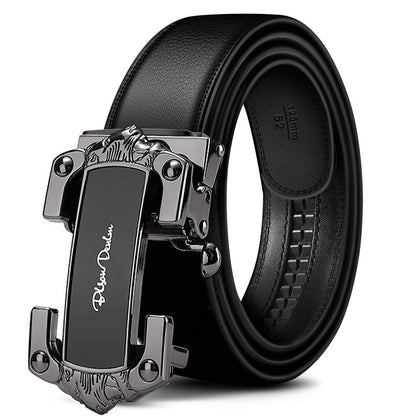 Men's Automatic Buckle Genuine Leather Belt in Fashion