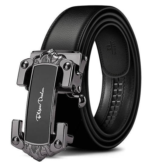 Men's Automatic Buckle Genuine Leather Belt in Fashion