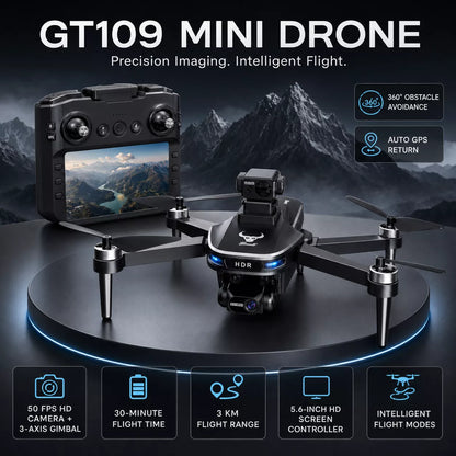 GT109 Mini Drone - 4K Camera & GPS Return