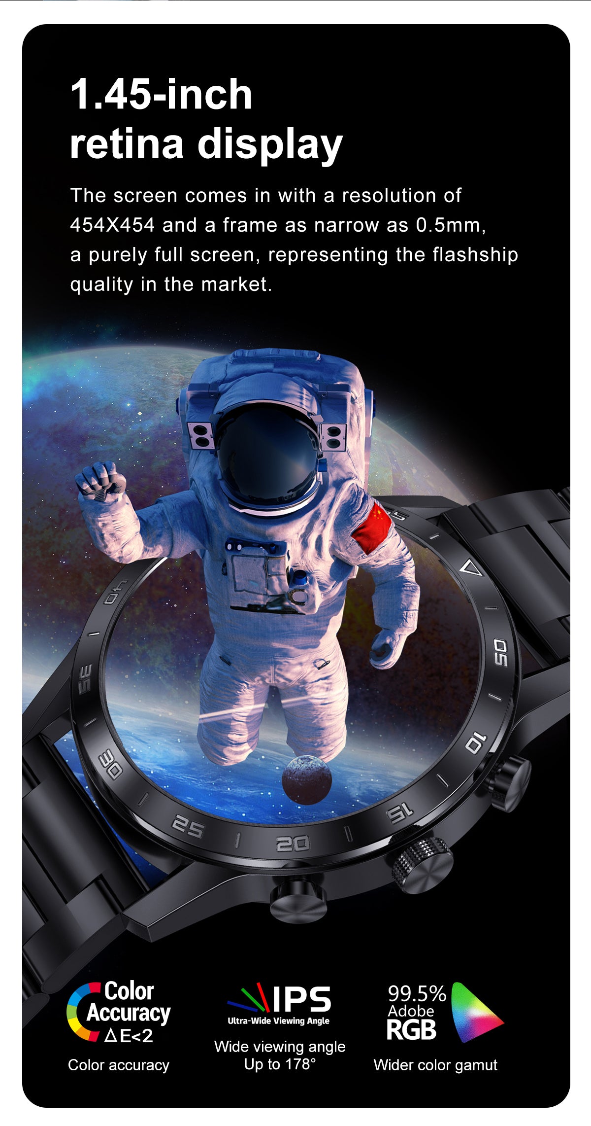 AMOELD Screen | iS70 Smart Watch - ISPEKTRUM Smart Watch