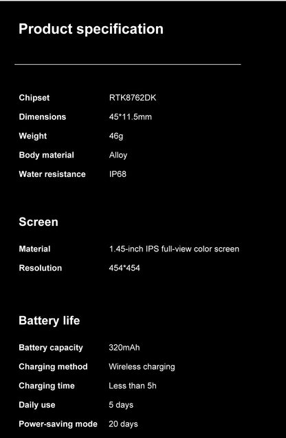 AMOELD Screen | iS70 Smart Watch - ISPEKTRUM Smart Watch