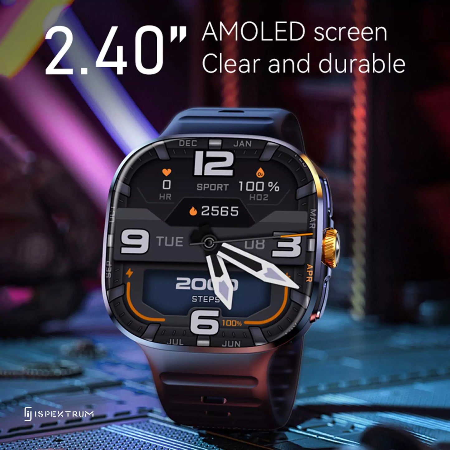 IS99 4G LTE GPS Smartwatch with Rotating Camera, ChatGPT, 2 Inch AMOLED Display & Health Monitoring